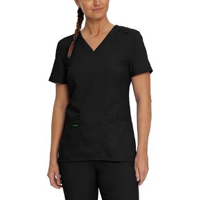 Landau Proflex Tailored Fit Stretch 2-Pocket V-Neck Scrub Top for Women 4168