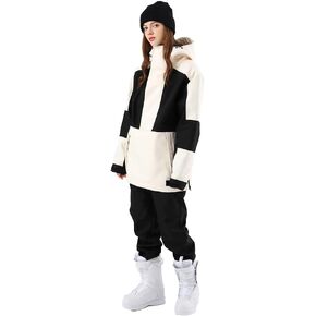 SEARIPE Women Ski Jacket and Pants Set Couples Windproof Ski Suits Mens Waterproof Two Piece Snowsuits for Winter Sports