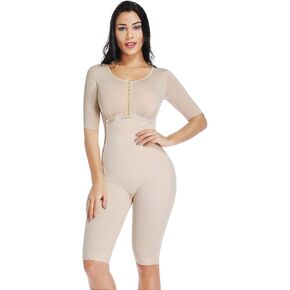 لباس داخلي نسائي ناعم من KIWI RATA، تغطية كاملة للجسم، ملابس ضغط Fajas، طول الركبة in Kuwait