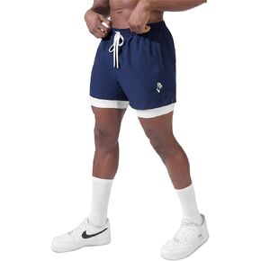 Jed North Men's Performance Training 2 in 1 Compression Running Yoga Active Gym Shorts
