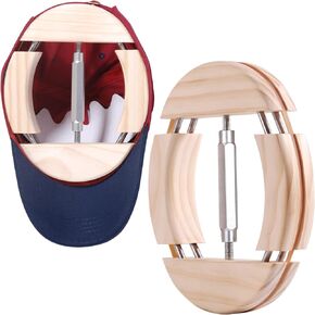 H.Busque Hat Stretcher for Men 4 Way for Fitted Hats Wooden Heavy Duty Hat Shaper for Cowboy Hats Baseball Caps in Kuwait