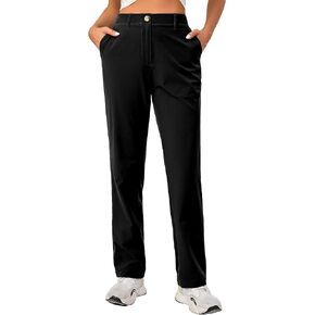 Little Donkey Andy Women's Golf Pants Stretch Quick Dry Lightweight Straight Leg Business Casual Slacks with Pockets