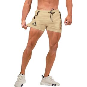 MAIKANONG Mens Workout Gym Shorts Quick Dry Running Shorts with Liner Training Athletic Shorts with Zipper Pockets