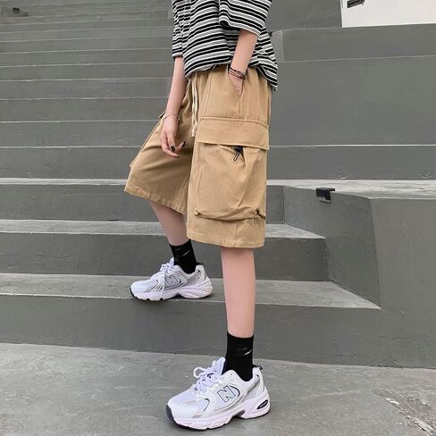 Skateboard Frog Women Baggy Cargo Shorts Bermuda Casual Sports Wide Leg Short Pants with Pockets in Kuwait