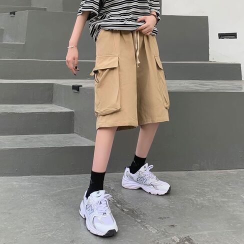 Skateboard Frog Women Baggy Cargo Shorts Bermuda Casual Sports Wide Leg Short Pants with Pockets in Kuwait