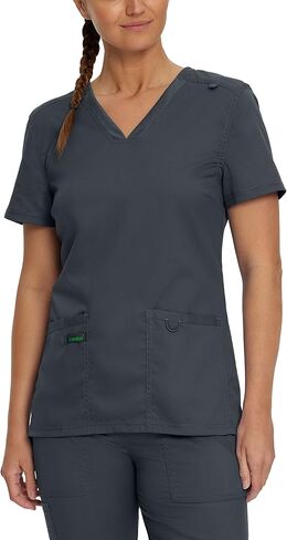 Landau Proflex Tailored Fit Stretch 2-Pocket V-Neck Scrub Top for Women 4168 in Saudi Arabia