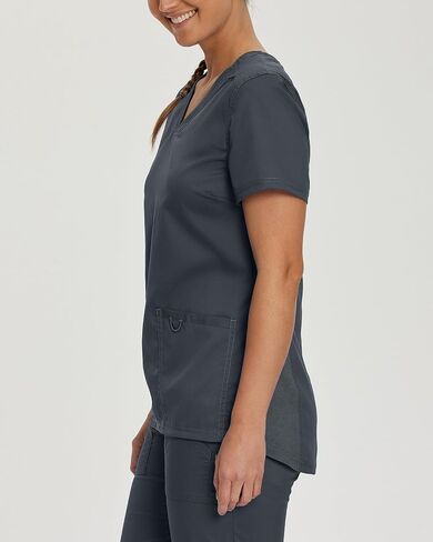 Landau Proflex Tailored Fit Stretch 2-Pocket V-Neck Scrub Top for Women 4168 in Saudi Arabia