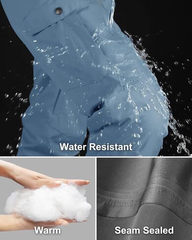 33,000ft Women's Insulated Snow Pants, Waterproof Snowboard Ski Pants with Boot Gaiters in Kuwait