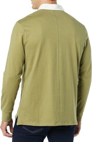 Amazon Essentials Men's Organic Cotton Long Sleeve Rugby Top (Previously Amazon Aware) in Saudi Arabia