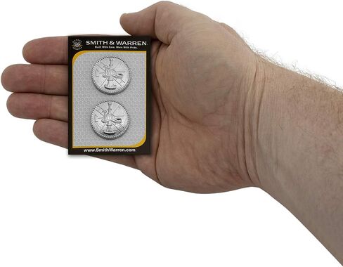 Smith & Warren Firefighter Scramble Vertical Horn On Round Disc with Rope Border Collar Brass Rank Insignia Silver Finish Fire Uniform Pin in Saudi Arabia
