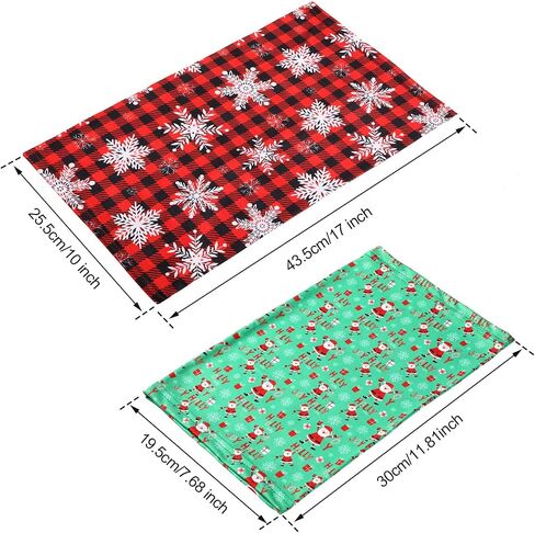 10 Pieces Christmas Neck Gaiter Balaclava Bandana Christmas Printed Santa Claus Face Covering Scarf, 6 Pieces Adult Winter Bandana and 4 Pieces Children Winter Bandana for Christmas in Saudi Arabia