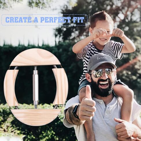 H.Busque Hat Stretcher for Men 4 Way for Fitted Hats Wooden Heavy Duty Hat Shaper for Cowboy Hats Baseball Caps in Kuwait