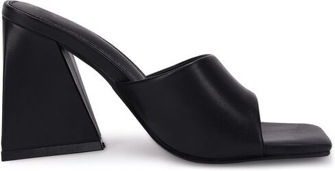 VETASTE Women's Heeled Sandals Square Open Toe Slip on Block Heels Mules in Kuwait
