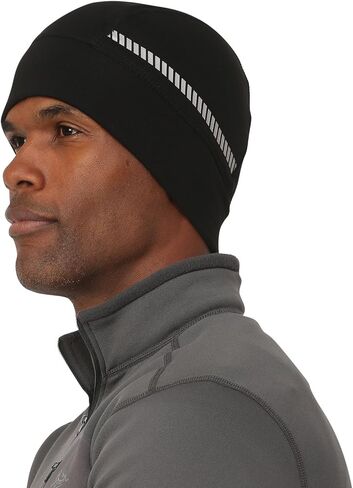 TrailHeads Men's Convertible Mittens and Running Beanie Reflective Gift Set - Black in Kuwait
