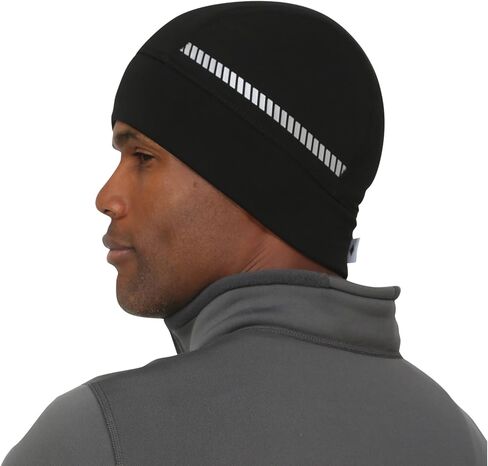 TrailHeads Men's Convertible Mittens and Running Beanie Reflective Gift Set - Black in Kuwait