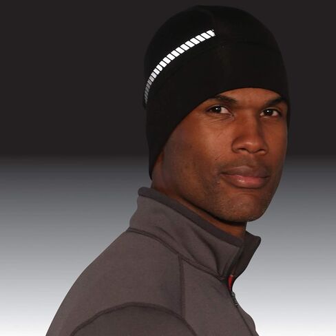 TrailHeads Men's Convertible Mittens and Running Beanie Reflective Gift Set - Black in Kuwait