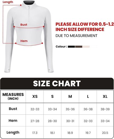 سترة AVGO النسائية القصيرة للتمرين بأكمام طويلة ونصف سحاب سترة رياضية مقاس نحيف سترات رياضية للجري في صالة الألعاب الرياضية in Kuwait