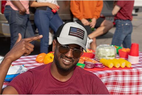 American Flag Hat, Baseball Cap for Men Women, Adjustable Snapback Hats USA Flag Trucker Hat Black in Kuwait