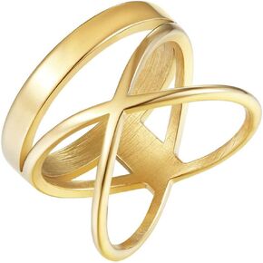 Jude Jewellers خاتم زفاف كلاسيكي من الفولاذ المقاوم للصدأ بتصميم كلاسيكي عادي