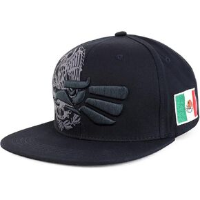 قبعة Hecho En Mexico Eagle ثلاثية الأبعاد مطرزة بغطاء مسطح
