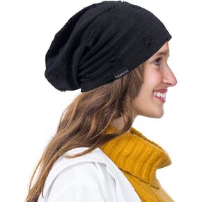 Ruphedy Men's Slouchy Beanie Summer Thin Hollow Long Oversized Skull Cap B301 in Kuwait