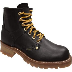 AdTec Women's 6in Full Grain Oiled Leather Work Boot, Composite Safety Toe, Oil, Slip and Acid Resistant Outsole Black 6.5M US
