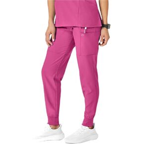 WonderWink W123 Women’s Comfort Waist Cargo Jogger Pant — Hot Pink, Large