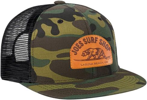 Joe's Surf Shop Surfing Bear Flat Bill Snapback Trucker Hat in Kuwait