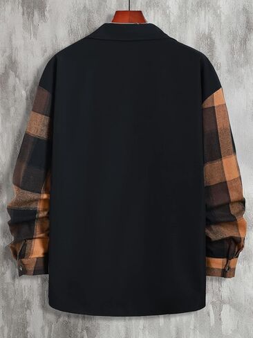 GORGLITTER Men's Plaid Button Down Shirt Long Sleeve Casual Shirt Jackets in Saudi Arabia