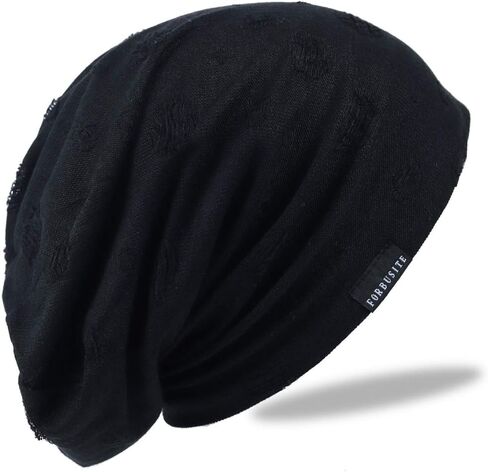 Ruphedy Men's Slouchy Beanie Summer Thin Hollow Long Oversized Skull Cap B301 in Kuwait