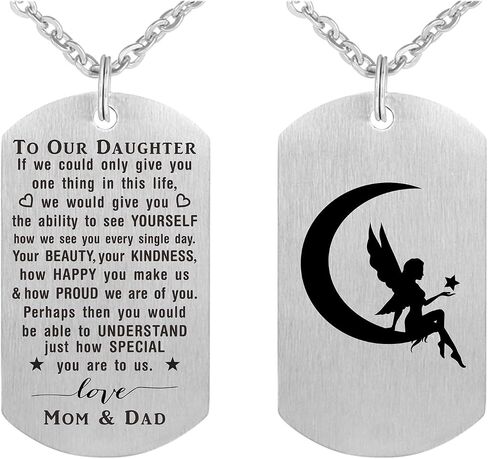 ABNTY Necklace for Daughter from Mom, To My Girl Gifts from Mom and Dad, Daughter Gifts for Christmas Valentine's Day in Kuwait