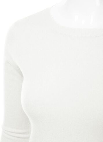بلوفر نسائي من danibe بياقة دائرية وأكمام طويلة محبوك ناعم (S-XXL) in Kuwait