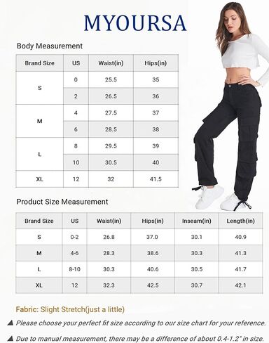 بنطال MYOURSA النسائي ذو الساق المستقيمة عالي الخصر ومقاس مريح Y2k مع جيوب in Kuwait