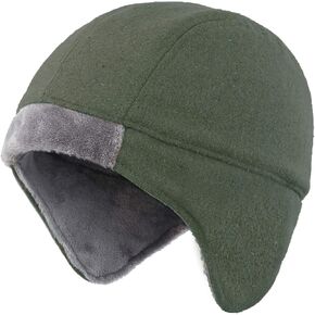 Connectyle Mens Fleece Lined Thermal Skull Cap Beanie with Ear Covers Winter Hat