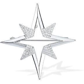 VVCome Sparkle Crystal Star of David Brooch Pin Rhinestone Star Bouquet Brooch Pin Lapel Pins Spiritual Brooch Badge
