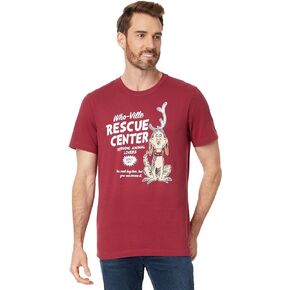 Life is Good Whoville Rescue Center في تيشيرت ملون بأكمام قصيرة Crusher™ Cranberry Red مقاس XL in Kuwait