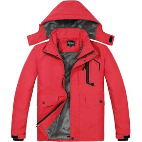Spmor Women's Waterproof Ski Jacket Mountain Rain Winter Coat Windproof Skin Hooded Jacket