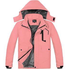 Spmor Women's Waterproof Ski Jacket Mountain Rain Winter Coat Windproof Skin Hooded Jacket