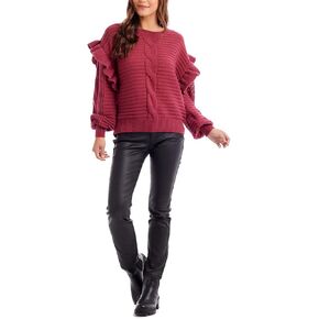 Mud Pie Women's Willow Ruffle Sweater