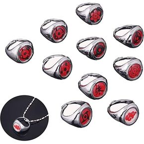 DUOAMARE stainless steel anime obito tobi ring set cheap ring accessories cosplay for men in Kuwait