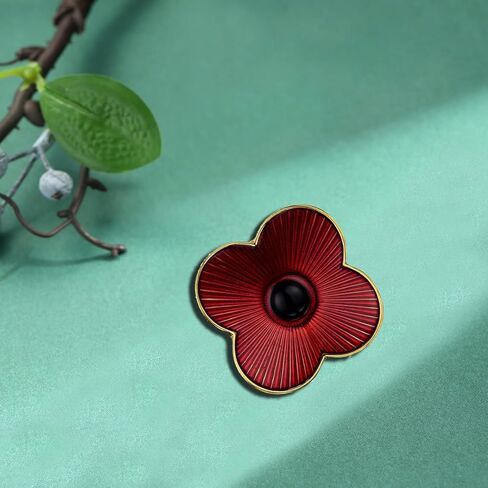 دبابيس بروش بتصميم زهرة الخشخاش لذكرى الجندي البطل هدية يوم الذكرى للنساء والرجال، مجوهرات يوم الذكرى للمحاربين القدامى، معدن، بدون احجار كريمة in Kuwait