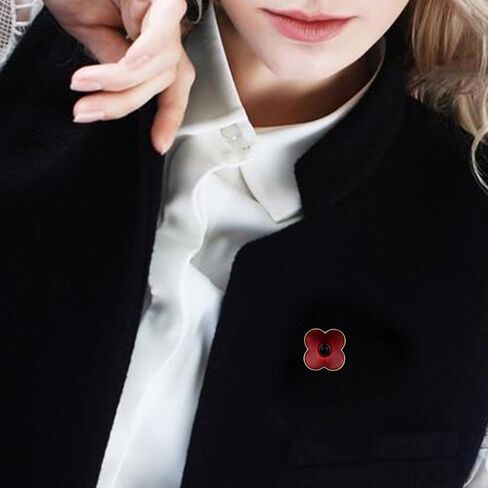 دبابيس بروش بتصميم زهرة الخشخاش لذكرى الجندي البطل هدية يوم الذكرى للنساء والرجال، مجوهرات يوم الذكرى للمحاربين القدامى، معدن، بدون احجار كريمة in Kuwait