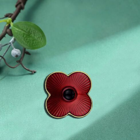 دبابيس بروش بتصميم زهرة الخشخاش لذكرى الجندي البطل هدية يوم الذكرى للنساء والرجال، مجوهرات يوم الذكرى للمحاربين القدامى، معدن، بدون احجار كريمة in Kuwait