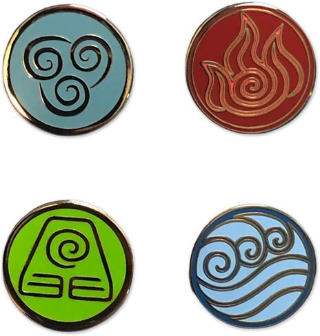 The Four Bending Arts Pin Set - Avatar The Last Airbender Collectible Pins in Saudi Arabia