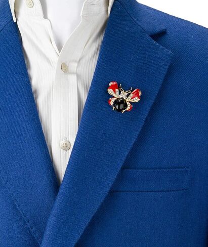 Knighthood Black and Red Gold Butterfly with Swarovski Detailing Brooch/Lapel Pin in Kuwait