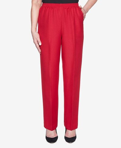Alfred Dunner Plus-Size Women's Classic Textured Short Length Pant in Saudi Arabia