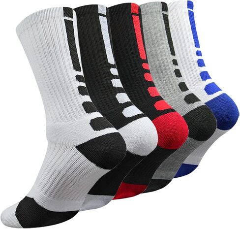 جوارب رياضية مضغوطة للرجال من Yoicy مكونة من 5 جوارب رياضية مضغوطة لكرة السلة للتدريب على الجري in Kuwait