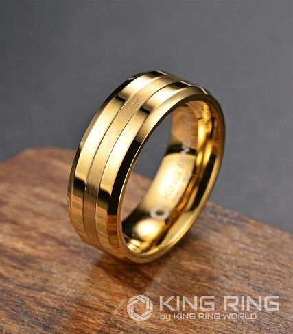 خواتم King Ring الأساسية مقاس 8 مم - خواتم ممتازة مصقولة للغاية للرجال، وأساور زفاف للرجال - مصممة في الولايات المتحدة الأمريكية in Kuwait