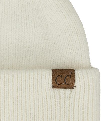 C.C Fuzzy Beanie for Women Unisex - Acrylic Stretchable Soft Warm Knit Winter Skully Hat in Saudi Arabia