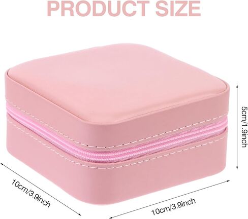 سوشافن صندوق مجوهرات صغير من جلد البولي يوريثين، صندوق مجوهرات للسفر، منظم مجوهرات صغير محمول، منظم مجوهرات صغير للسفر، صندوق تخزين للخواتم والاقراط والقلادات، هدايا للنساء والفتيات - 8 قطع in Kuwait